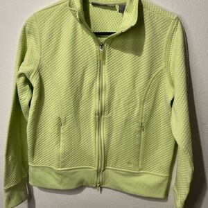 Oleg Cassini Sport Light Green Quilted Bomber Jacket